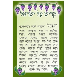 Mini Kaddish Card Green#207M